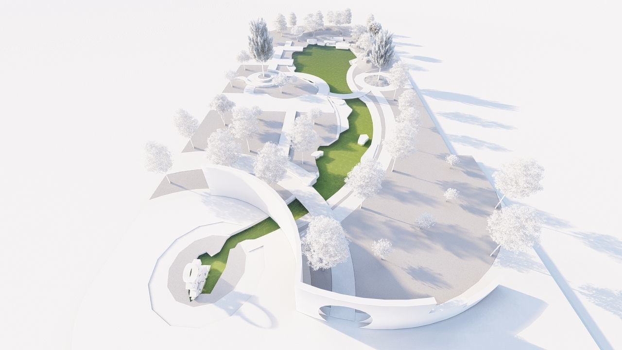 park-public park-Private Park Landscape 3D model_18