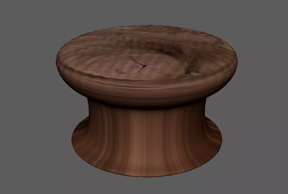 wooden table 3D model_0