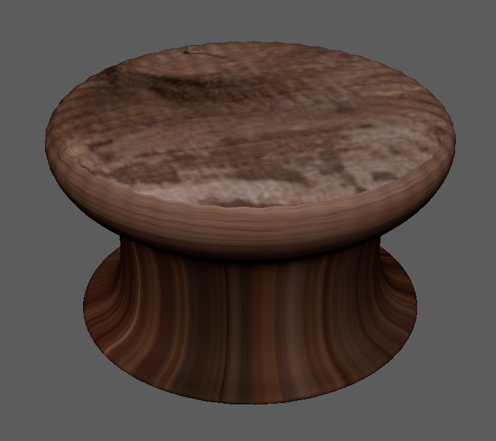 wooden table 3D model_3