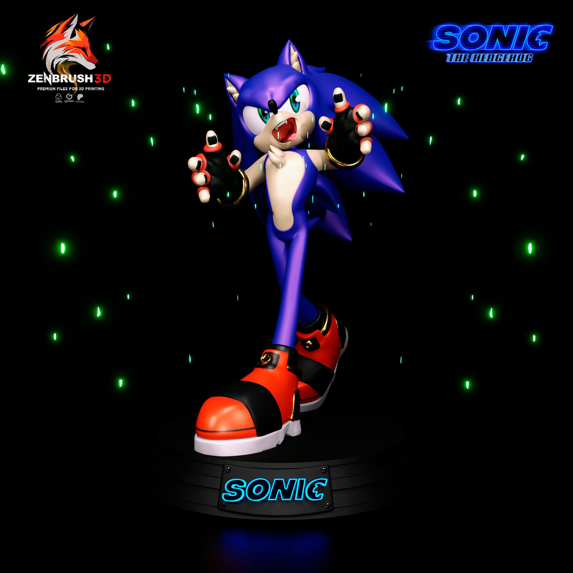 Sonic - the Hedgehog 3D PRINTING 3D print model_2