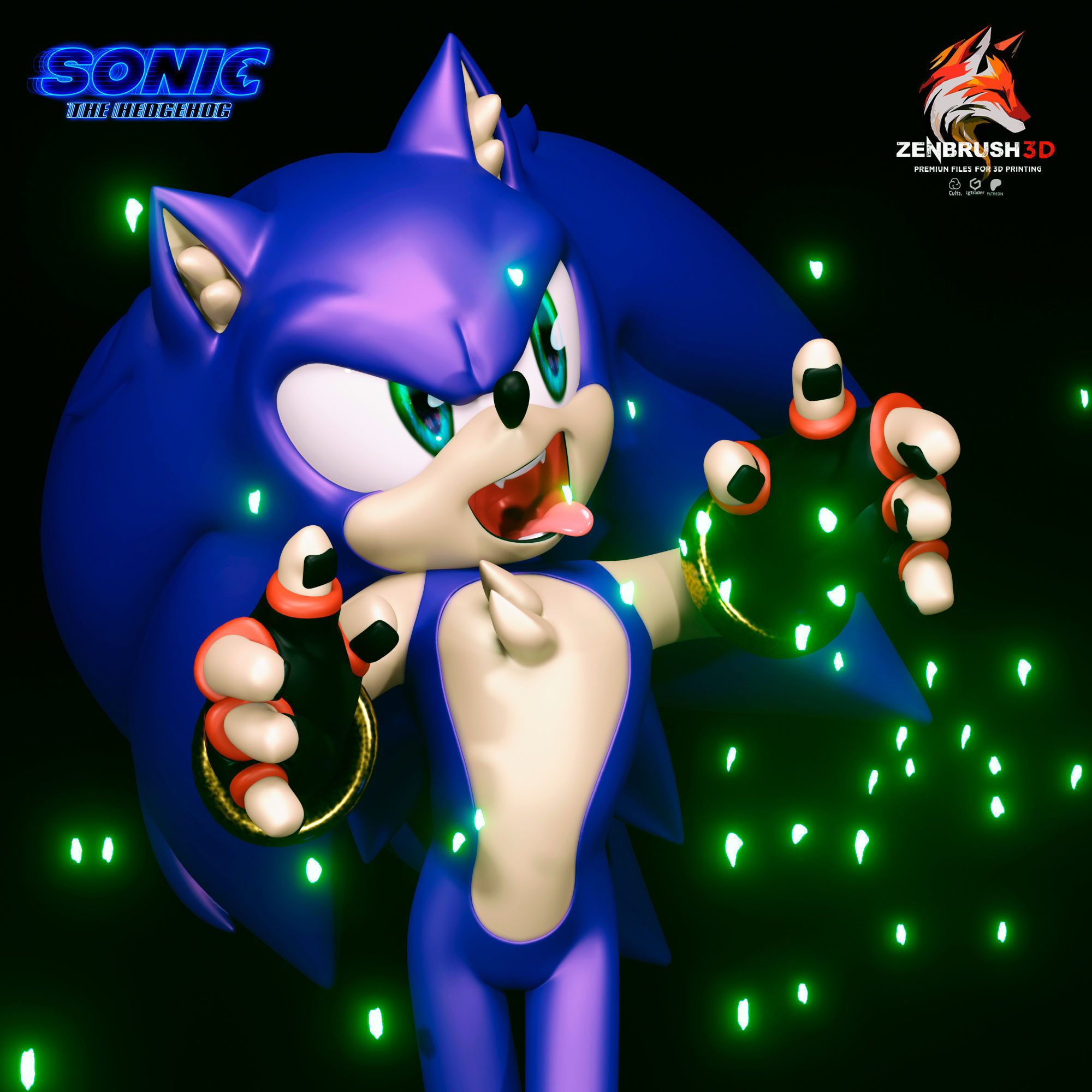Sonic - the Hedgehog 3D PRINTING 3D print model_1