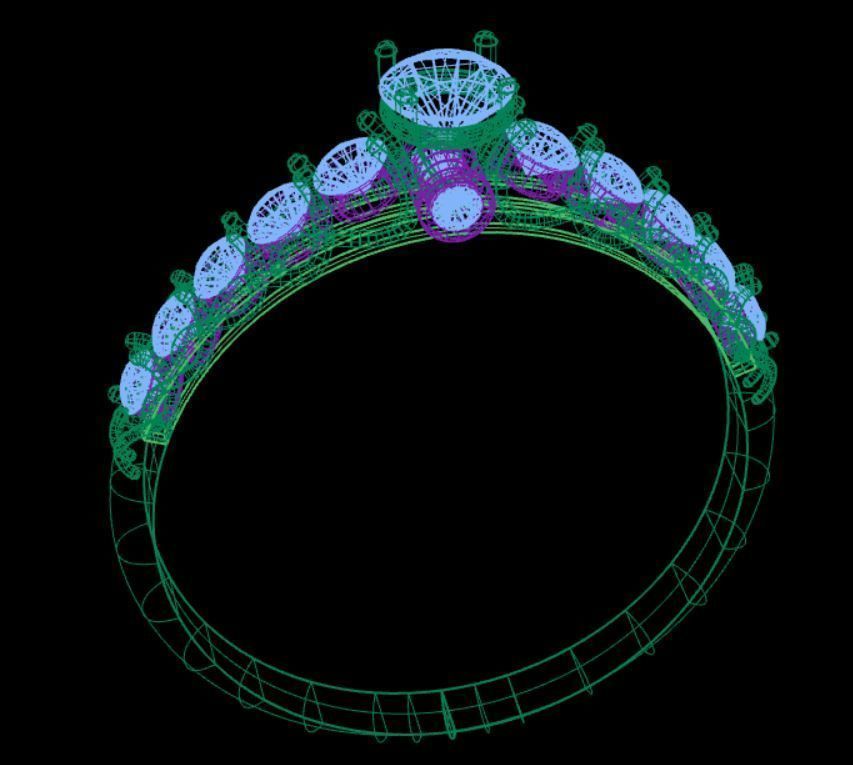 Gold ring 3D print model_4