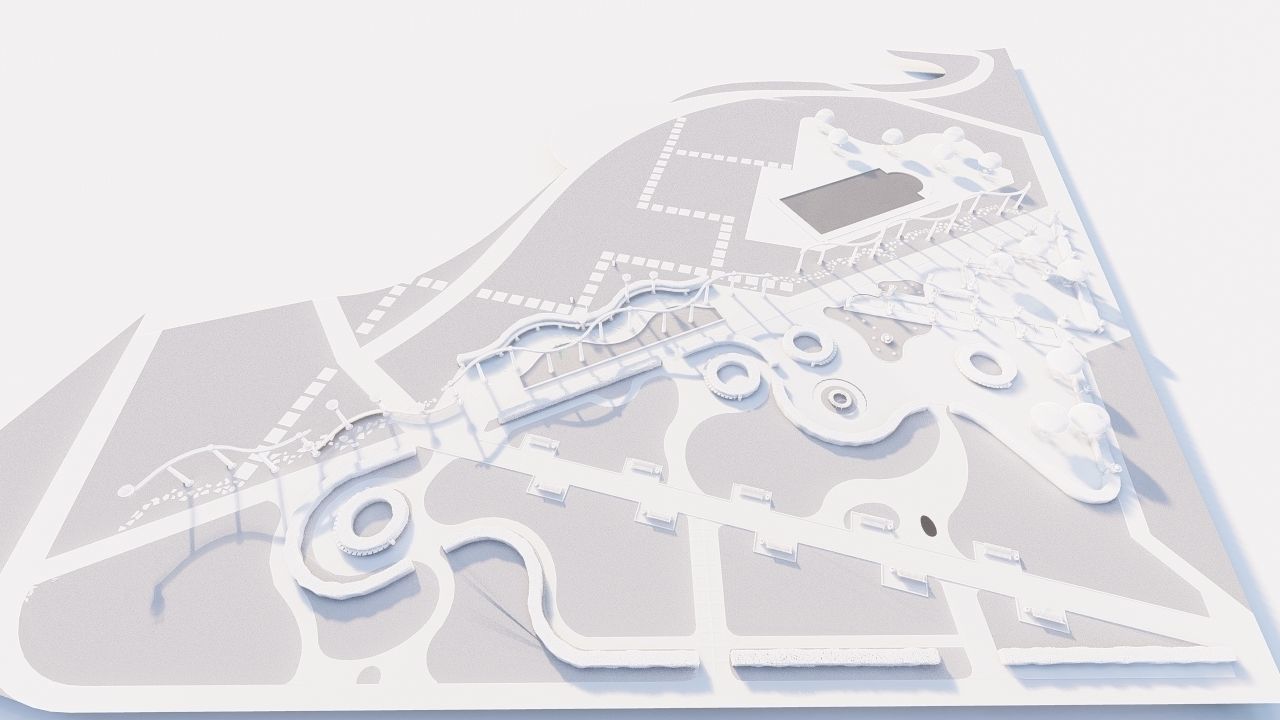 Master park-public park-Private Park Landscape 3D model_17