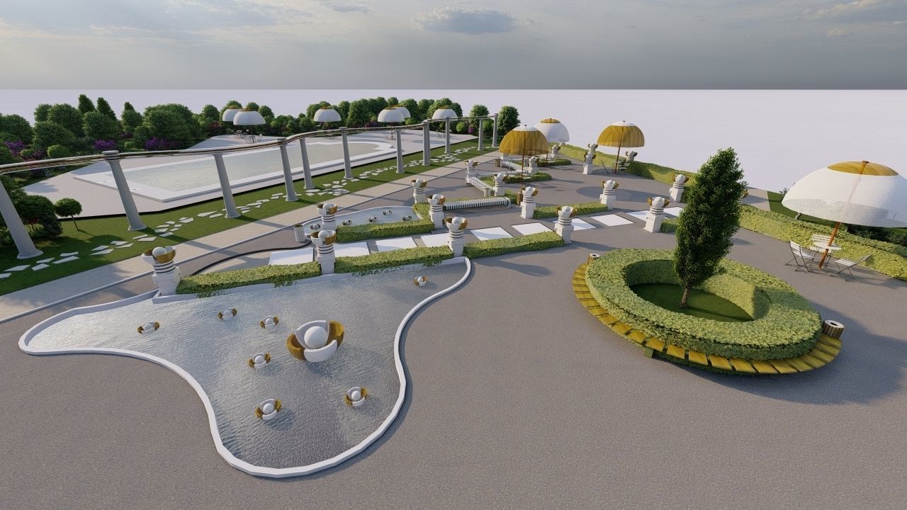 Master park-public park-Private Park Landscape 3D model_11