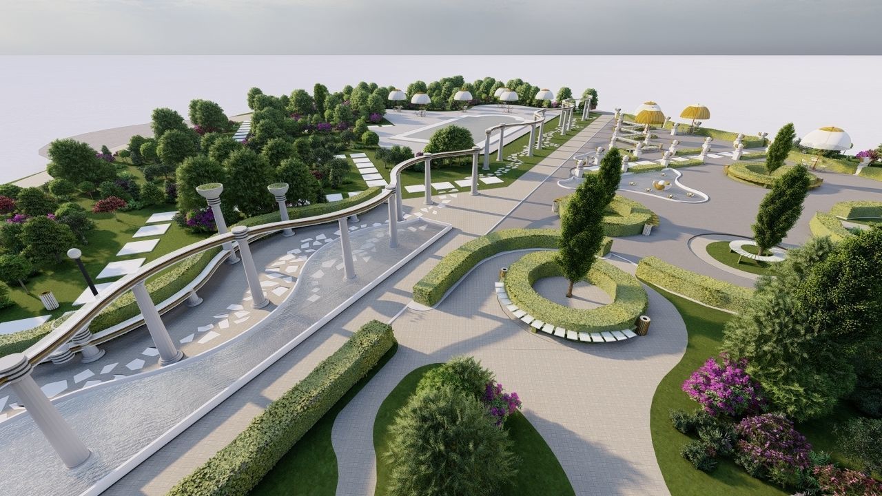 Master park-public park-Private Park Landscape 3D model_24