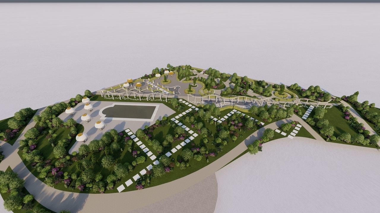 Master park-public park-Private Park Landscape 3D model_19