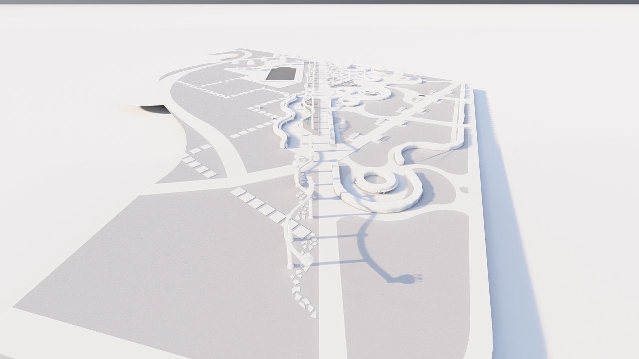 Master park-public park-Private Park Landscape 3D model_13