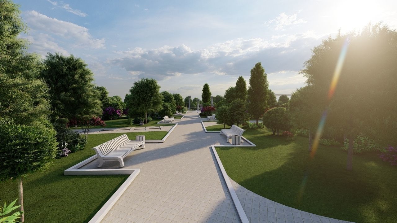 Master park-public park-Private Park Landscape 3D model_10