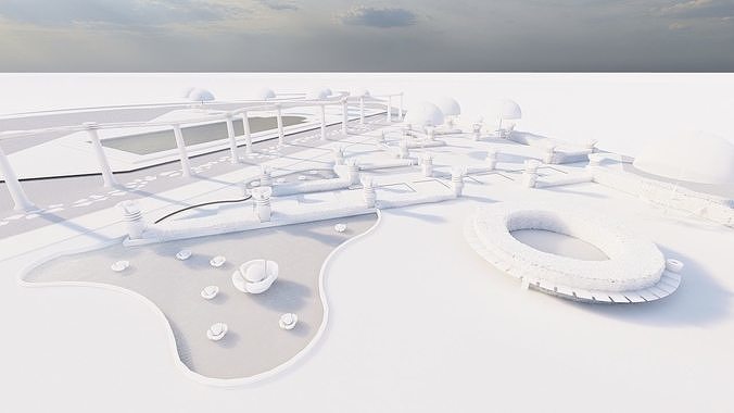 Master park-public park-Private Park Landscape 3D model 6