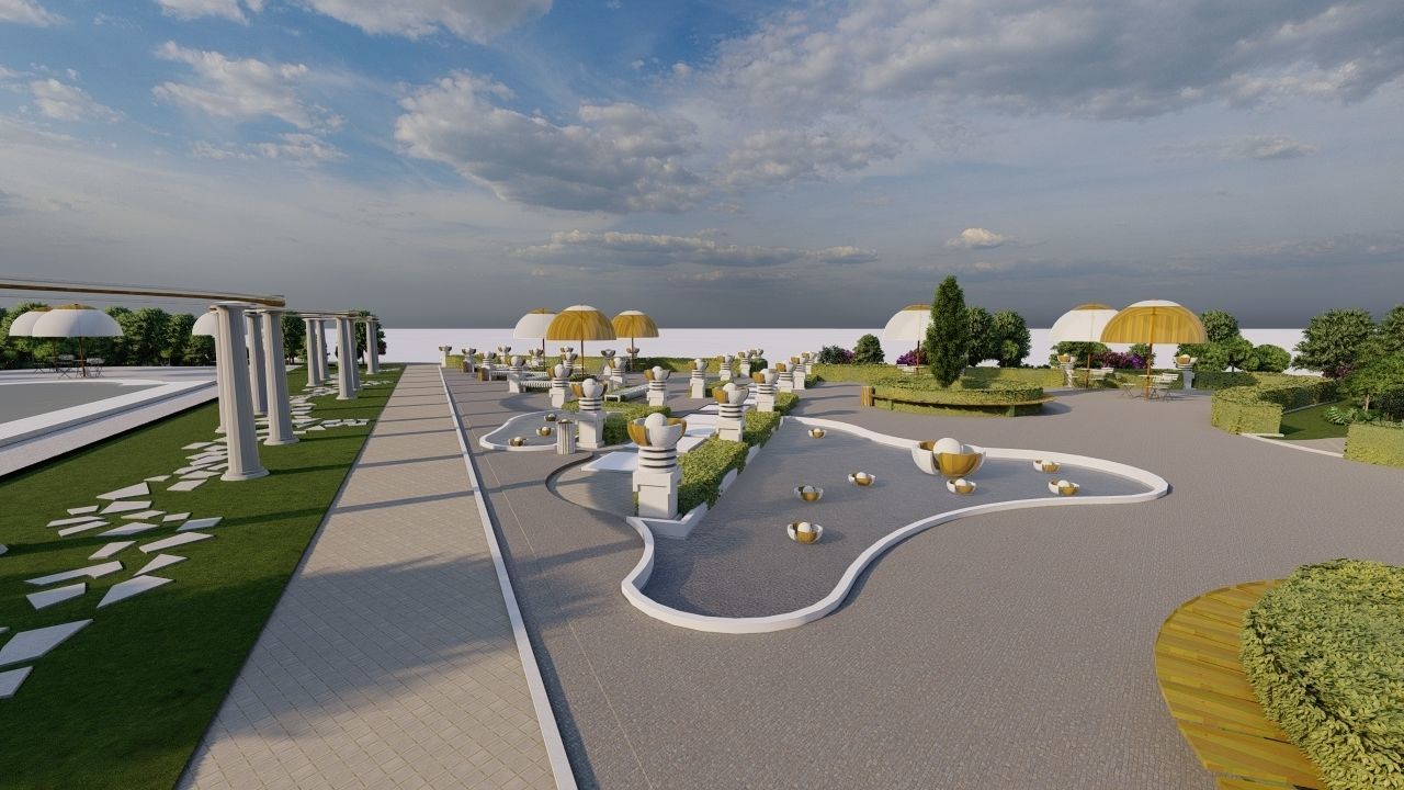Master park-public park-Private Park Landscape 3D model_18