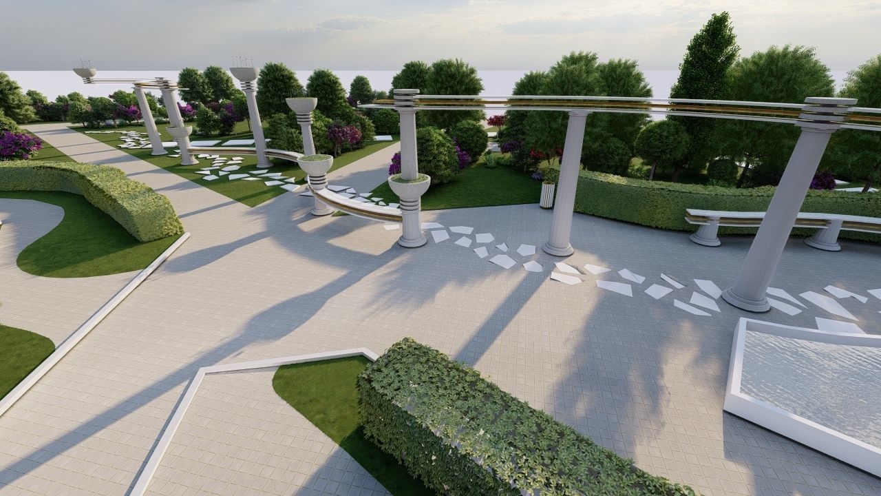 Master park-public park-Private Park Landscape 3D model_26