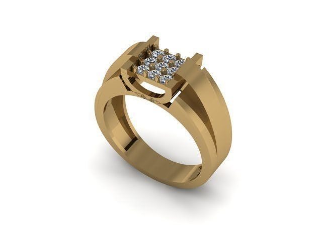wedding  ring for daimonds 3D print model