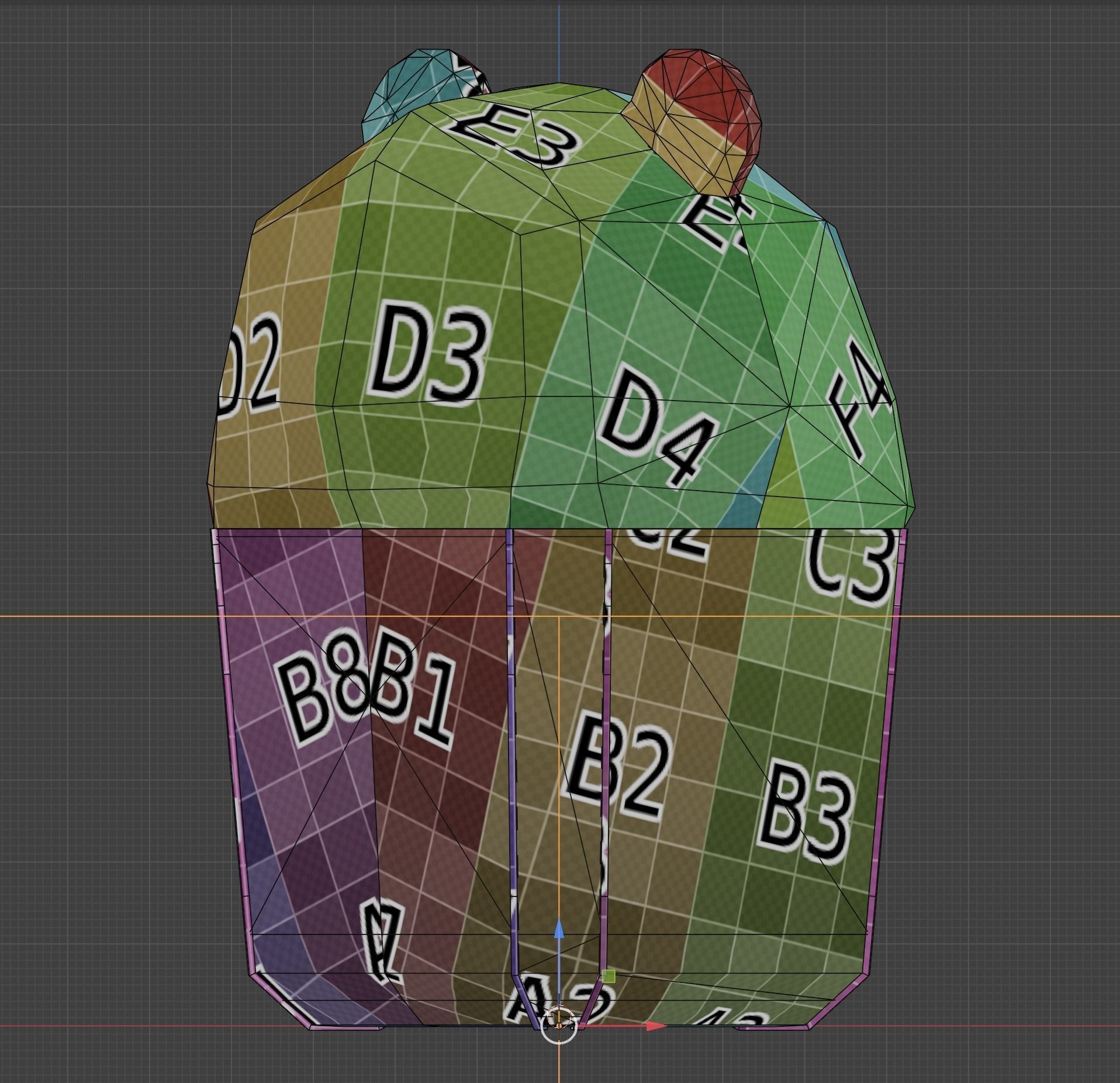 Panda Trash Can Low poly 3D model_34