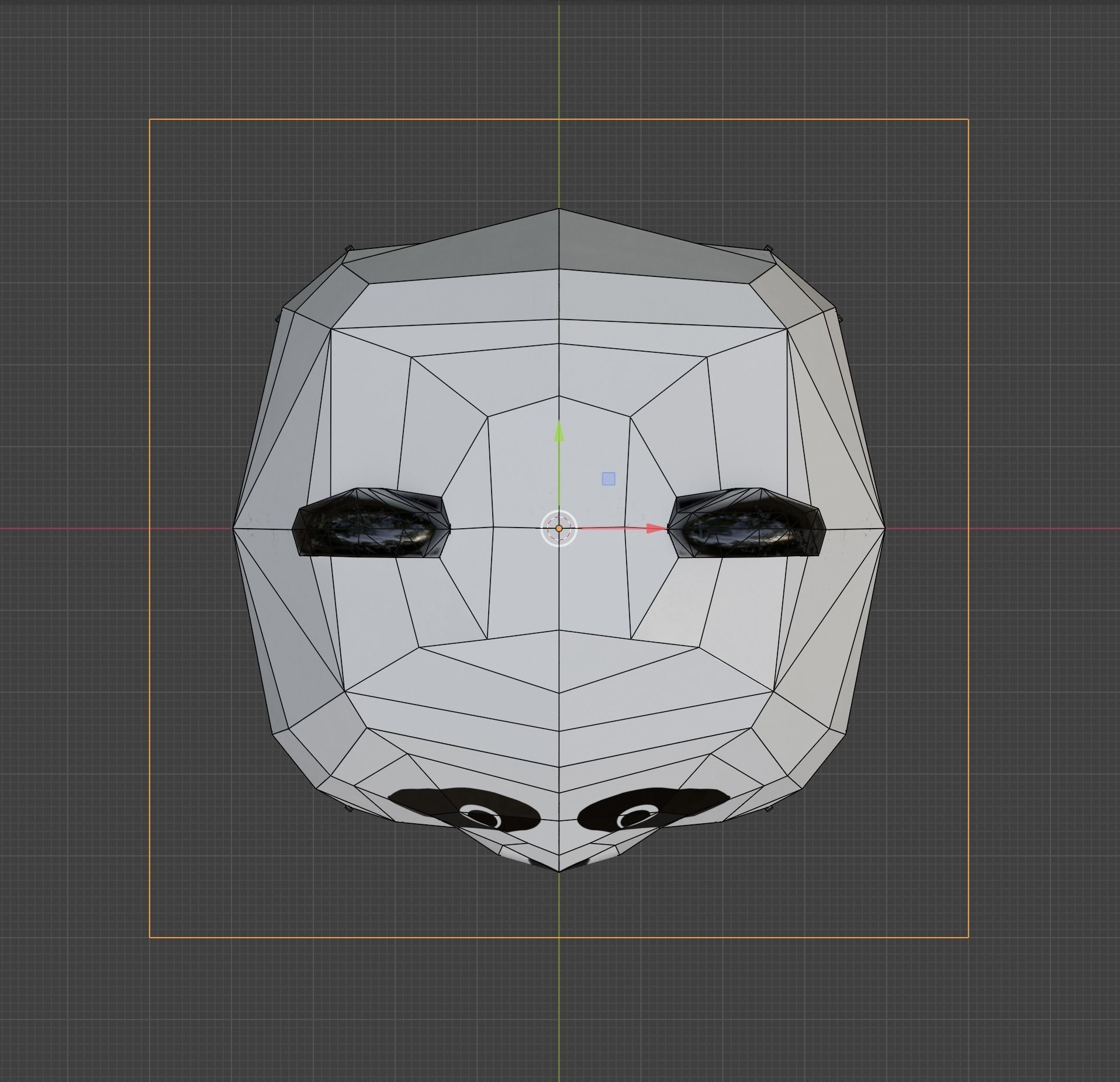 Panda Trash Can Low poly 3D model_21