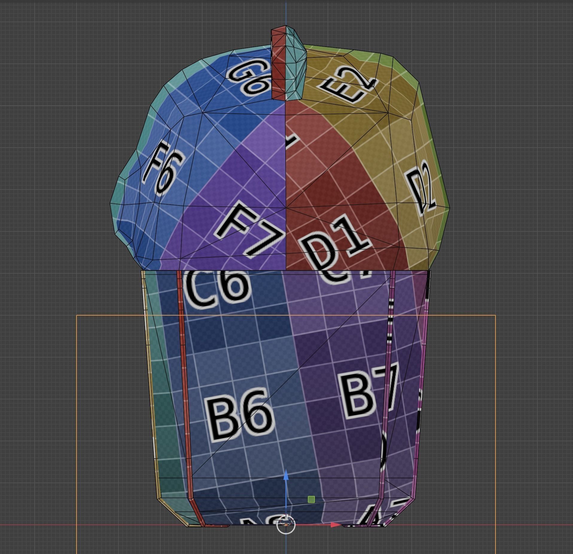 Panda Trash Can Low poly 3D model_37