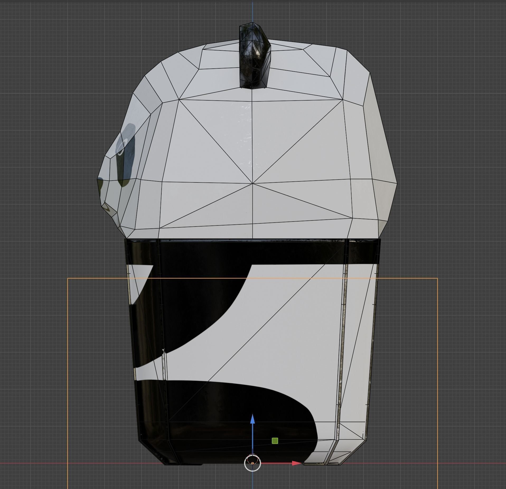 Panda Trash Can Low poly 3D model_18