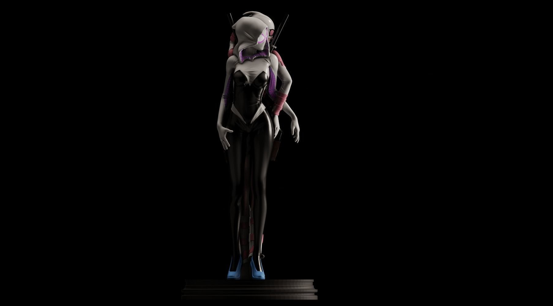 SpiderGwen X GwenPool - 1TO10 STL FILE 3D PRINT MODEL 3D print model_1