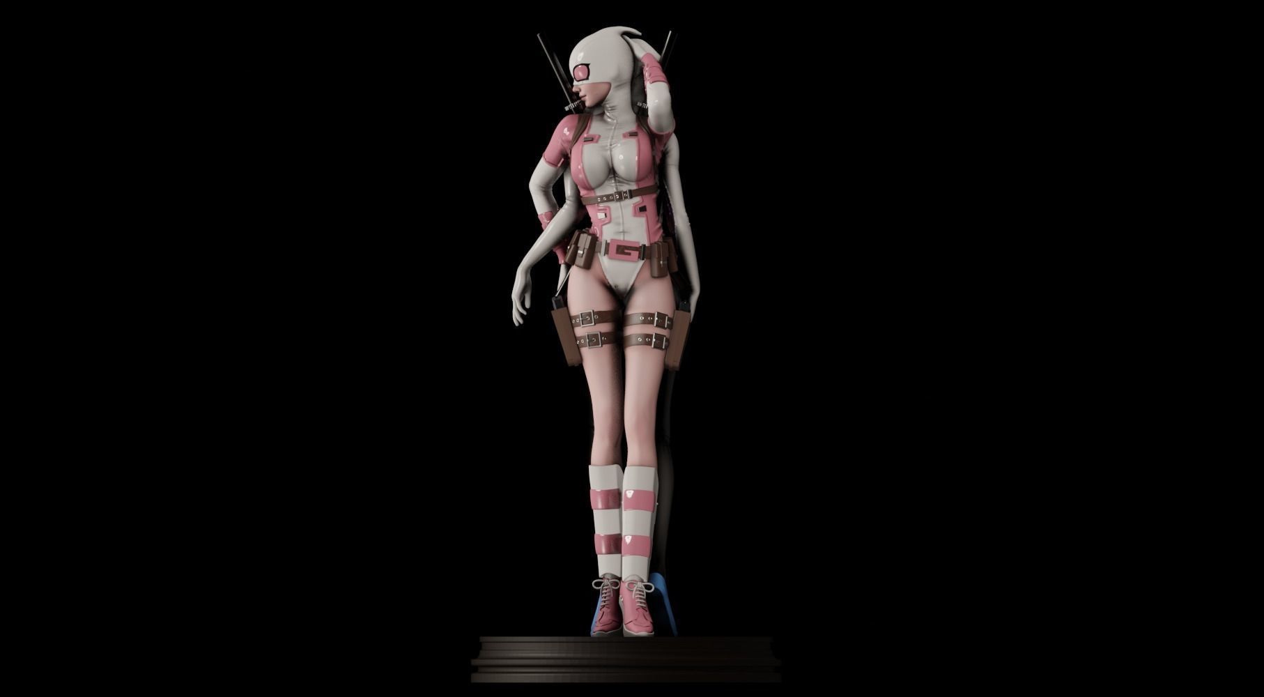 SpiderGwen X GwenPool - 1TO10 STL FILE 3D PRINT MODEL 3D print model_2