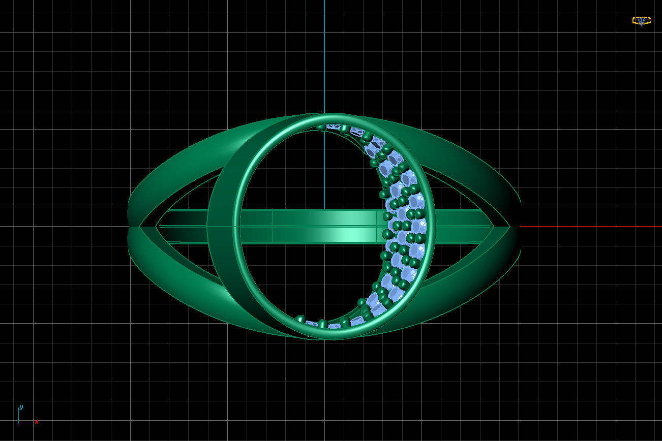 CIRCLE OVAL RING 3D print model_8