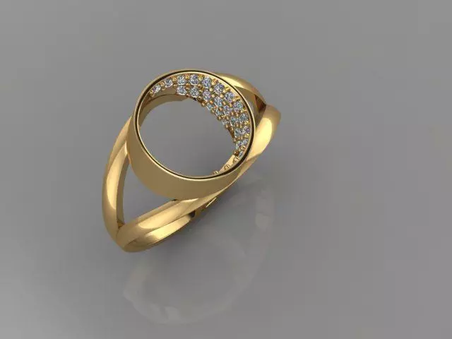 CIRCLE OVAL RING 3D print model_0