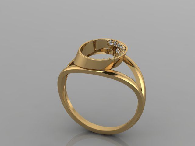 CIRCLE OVAL RING 3D print model_5