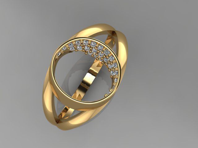 CIRCLE OVAL RING 3D print model_4