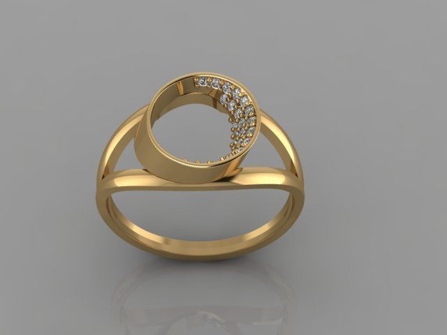 CIRCLE OVAL RING 3D print model_1