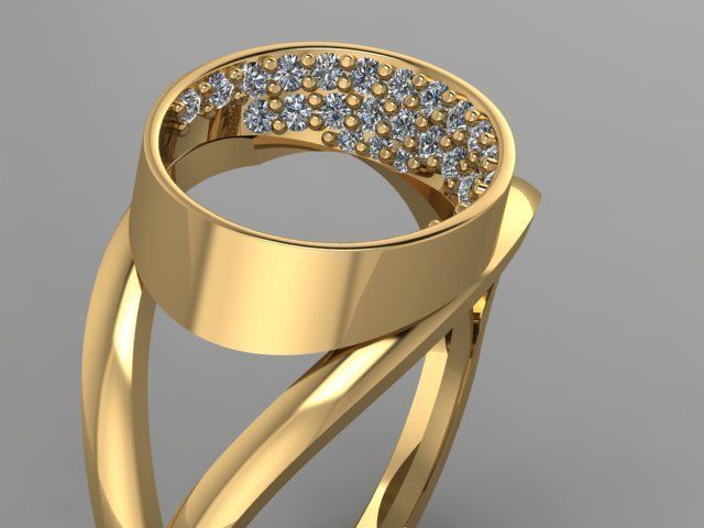 CIRCLE OVAL RING 3D print model_2