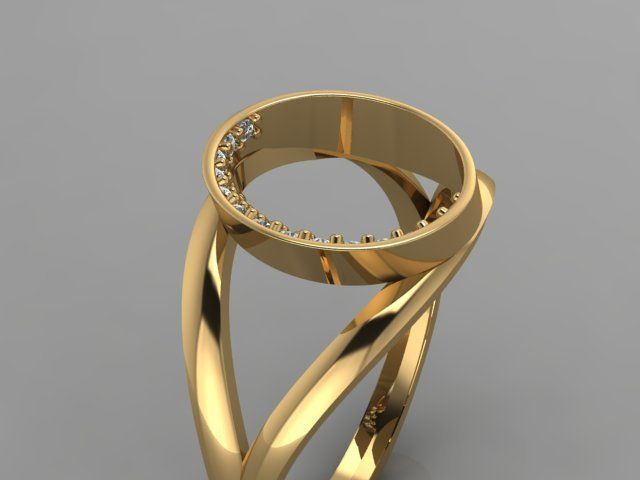 CIRCLE OVAL RING 3D print model_6