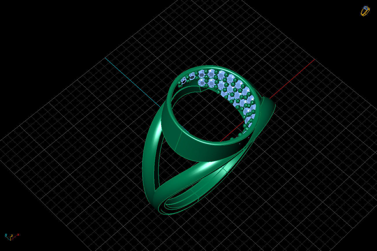 CIRCLE OVAL RING 3D print model_9