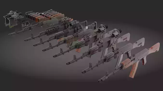 AK-74 Pack - game asset
