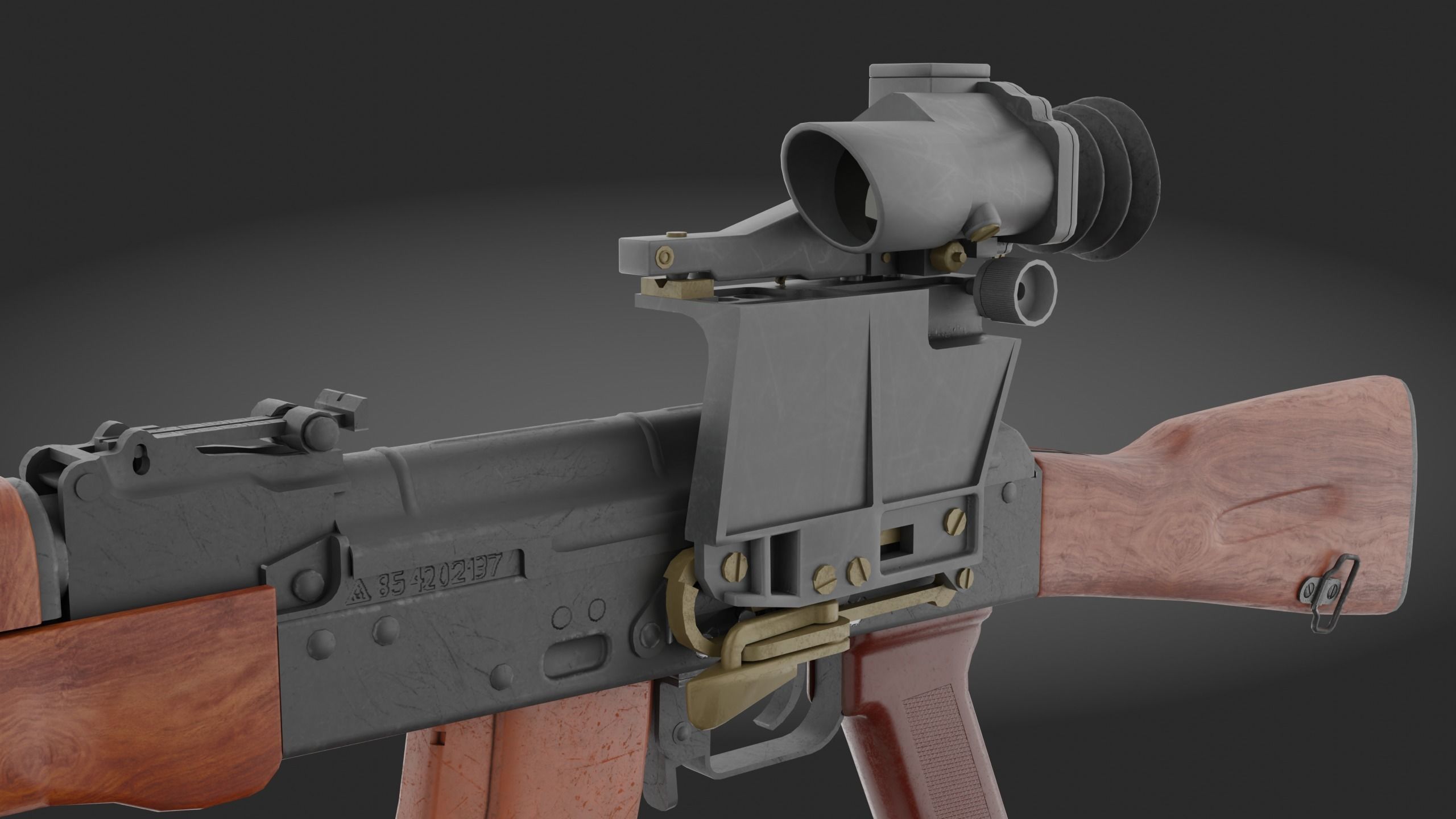 AK-74 Pack - game asset Low-poly 3D model_7