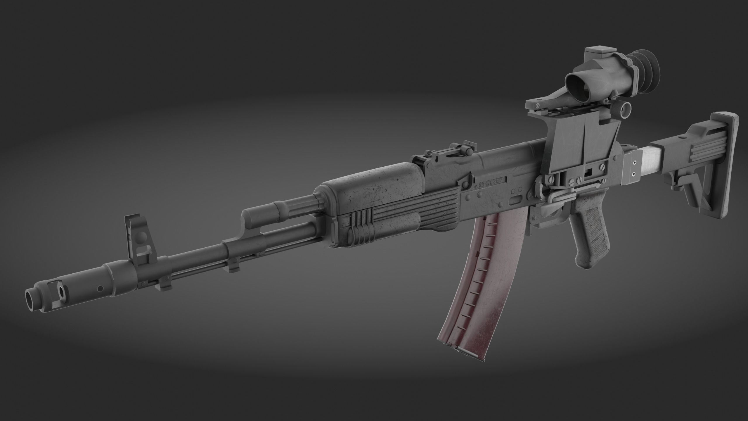 AK-74 Pack - game asset Low-poly 3D model_4