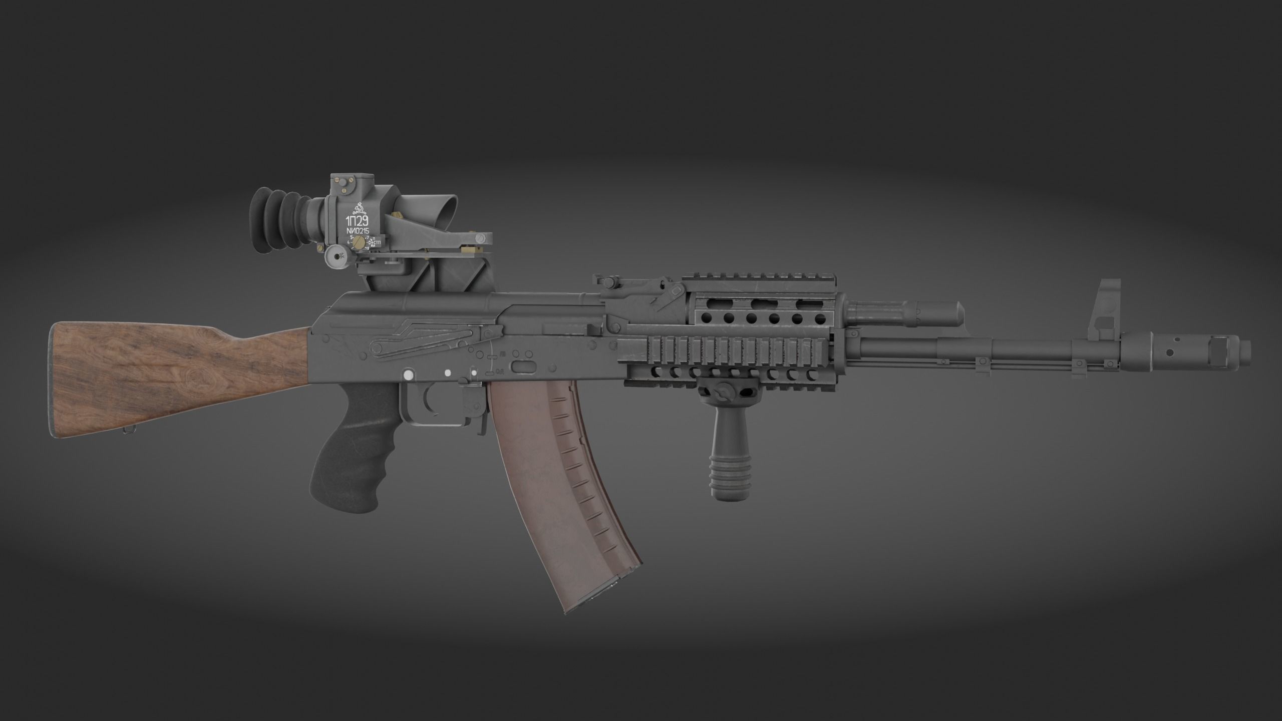 AK-74 Pack - game asset Low-poly 3D model_12