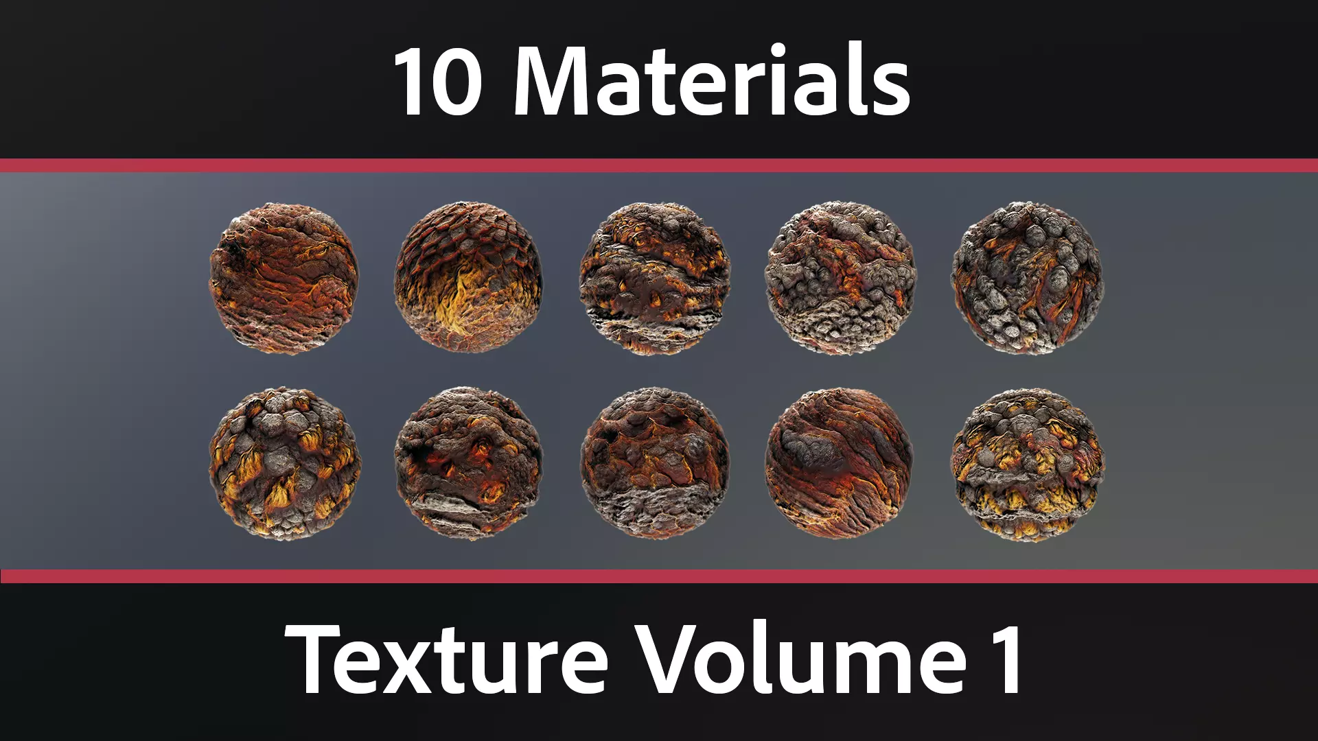 10 Materials Lava Seamless PBR Volume 1 Texture