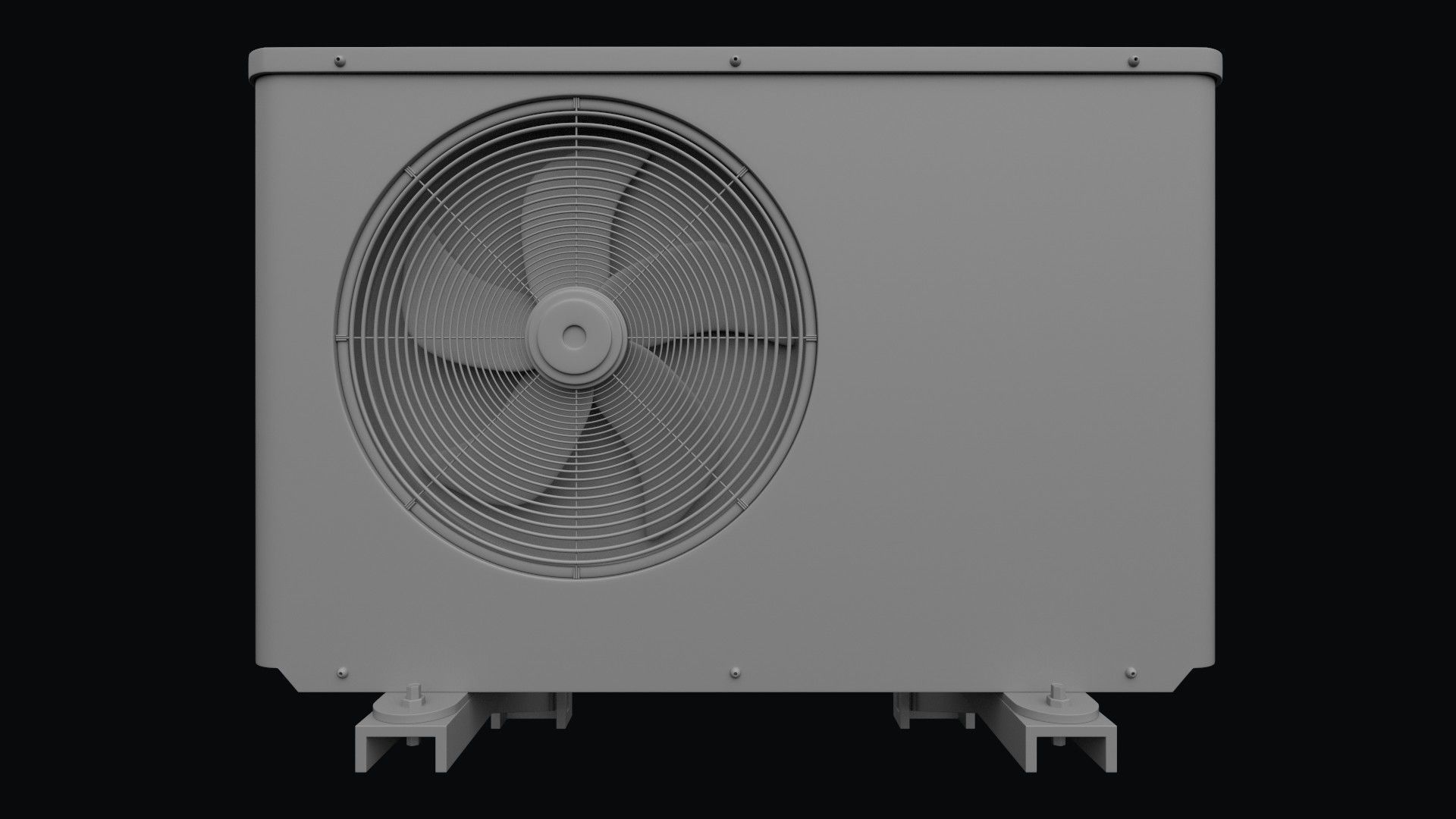 Ac Outer Unit Old and Rusty 3D model_4