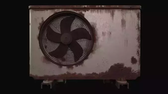 Ac Outer Unit Old and Rusty 3D model