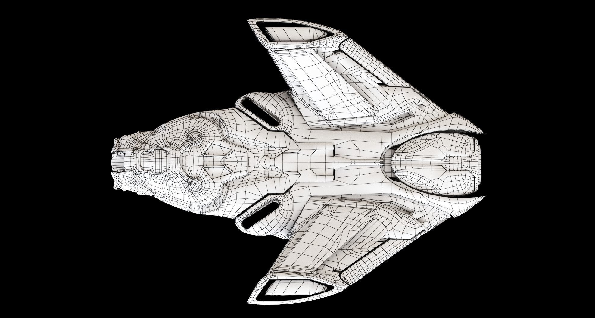 Sci Fi Cargo Ship Low-poly 3D model_6