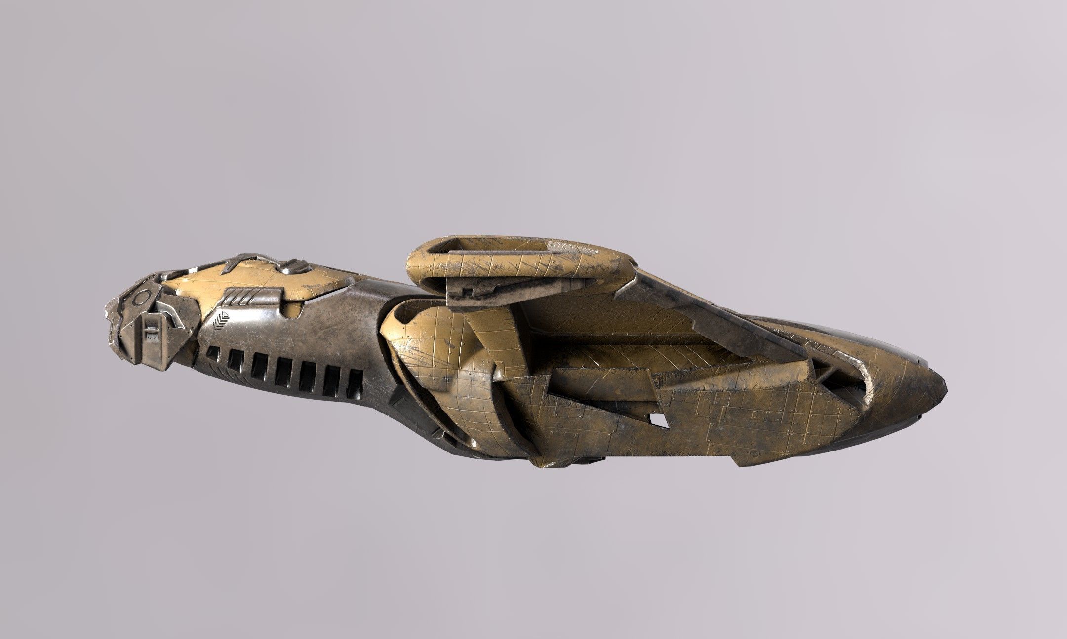 Sci Fi Cargo Ship Low-poly 3D model_14
