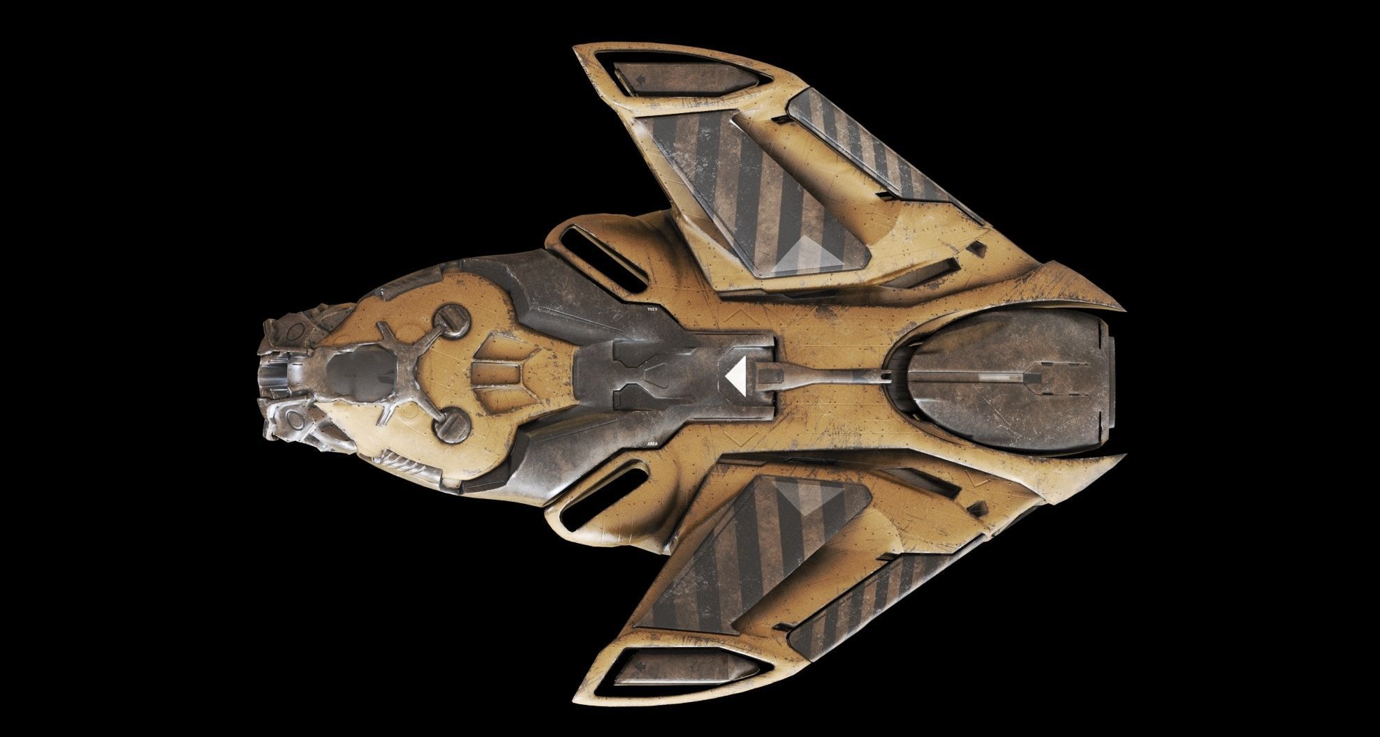 Sci Fi Cargo Ship Low-poly 3D model_5