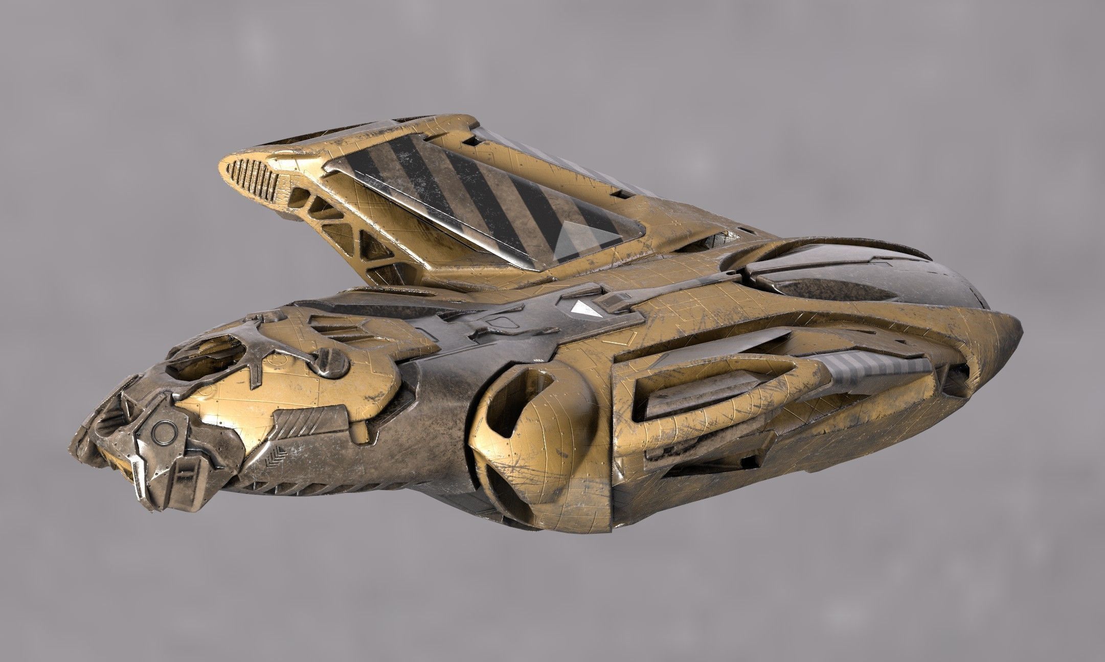 Sci Fi Cargo Ship Low-poly 3D model_11