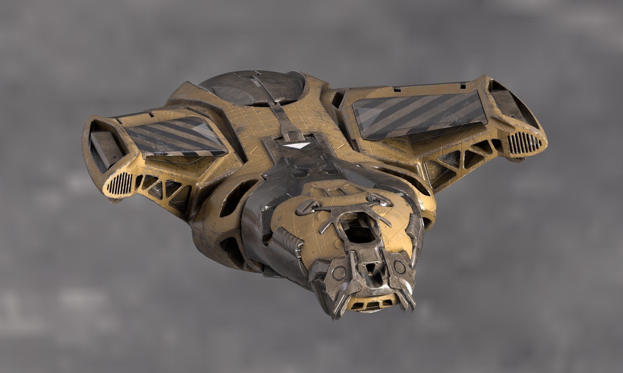 Sci Fi Cargo Ship Low-poly 3D model_13