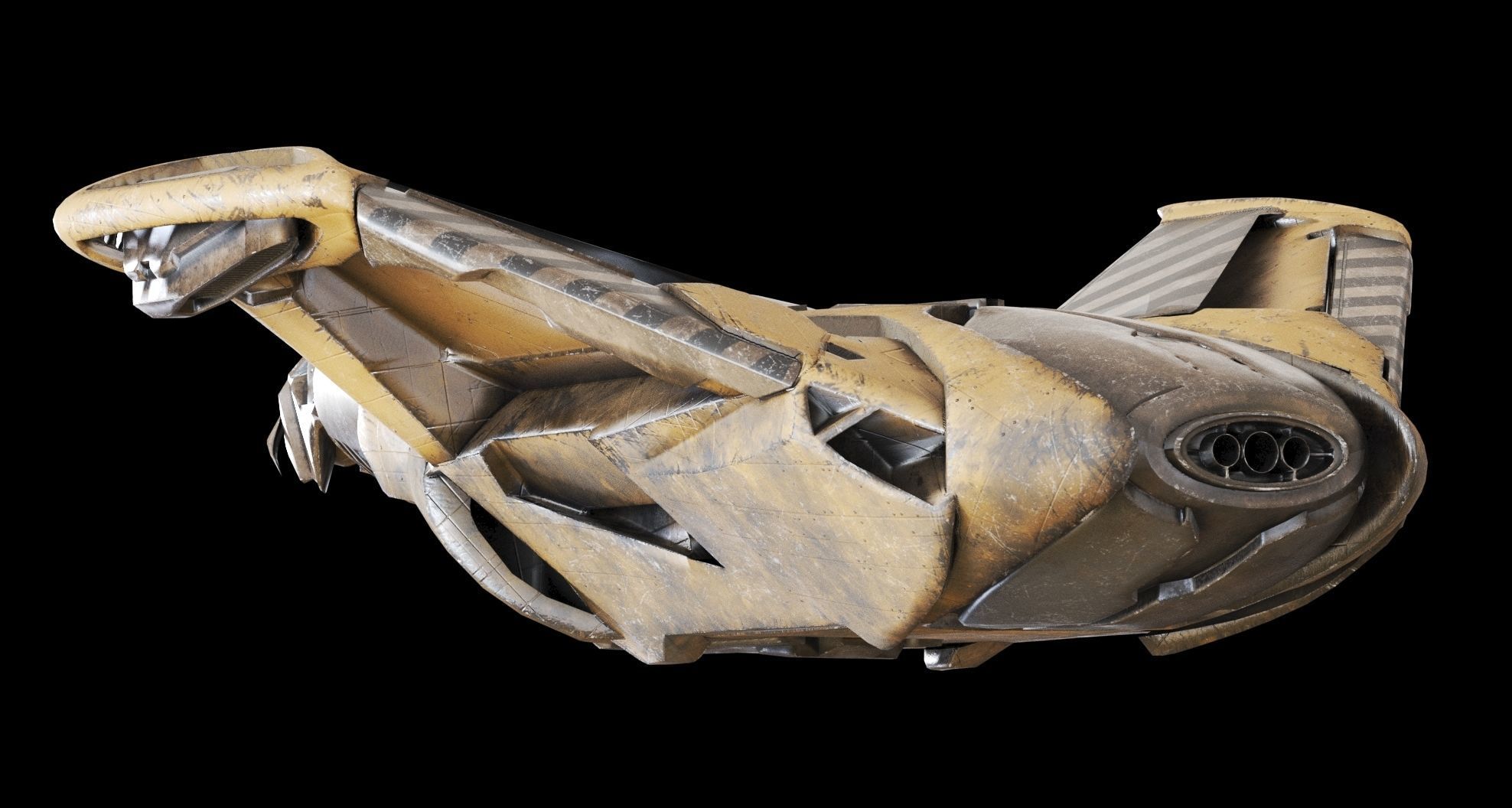 Sci Fi Cargo Ship Low-poly 3D model_7