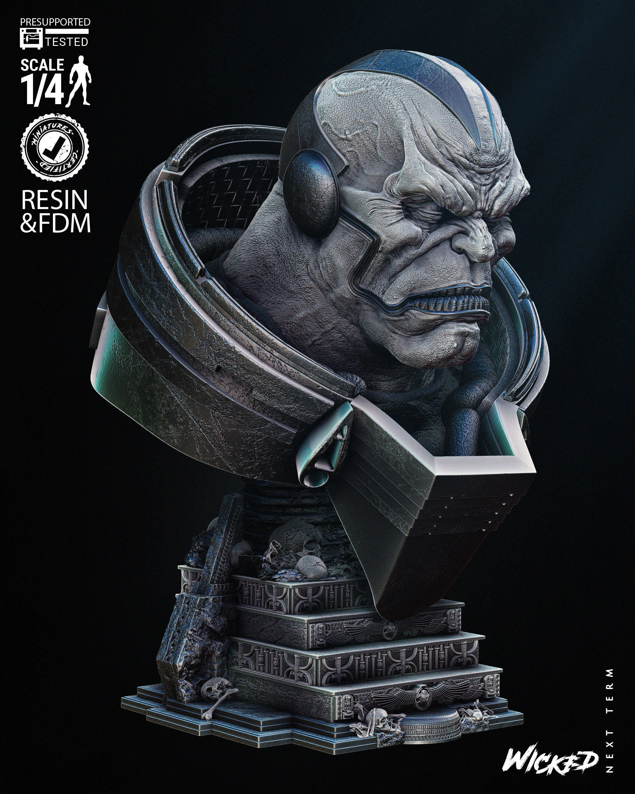 Wicked Marvel Apocalypse Portrait Bust Tested for 3D Printing 3D print model_22