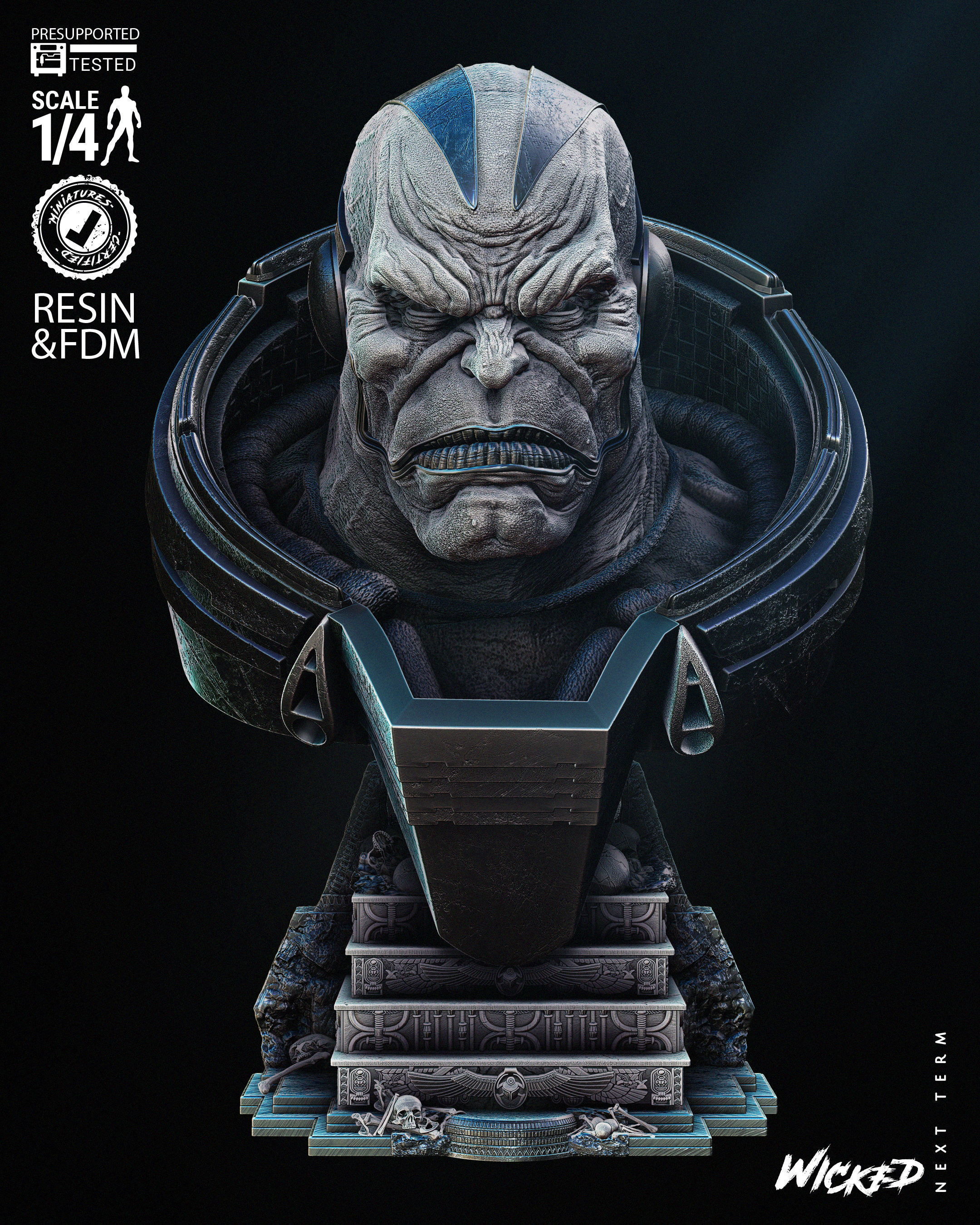 Wicked Marvel Apocalypse Portrait Bust Tested for 3D Printing 3D print model_35