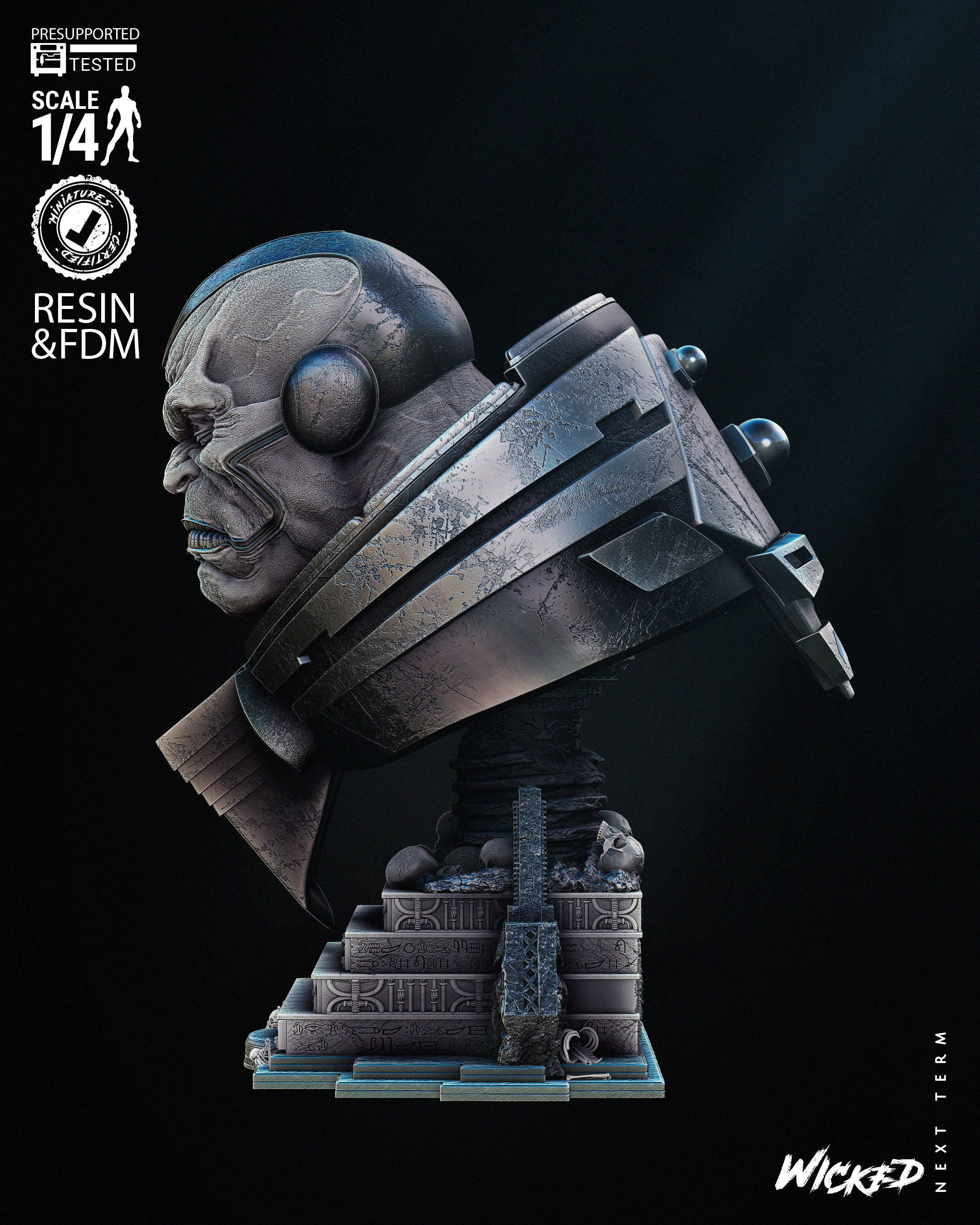 Wicked Marvel Apocalypse Portrait Bust Tested for 3D Printing 3D print model_41