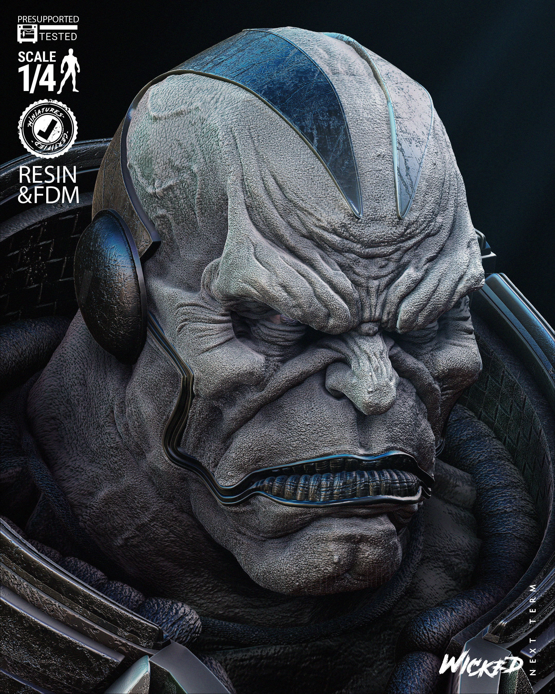 Wicked Marvel Apocalypse Portrait Bust Tested for 3D Printing 3D print model_19
