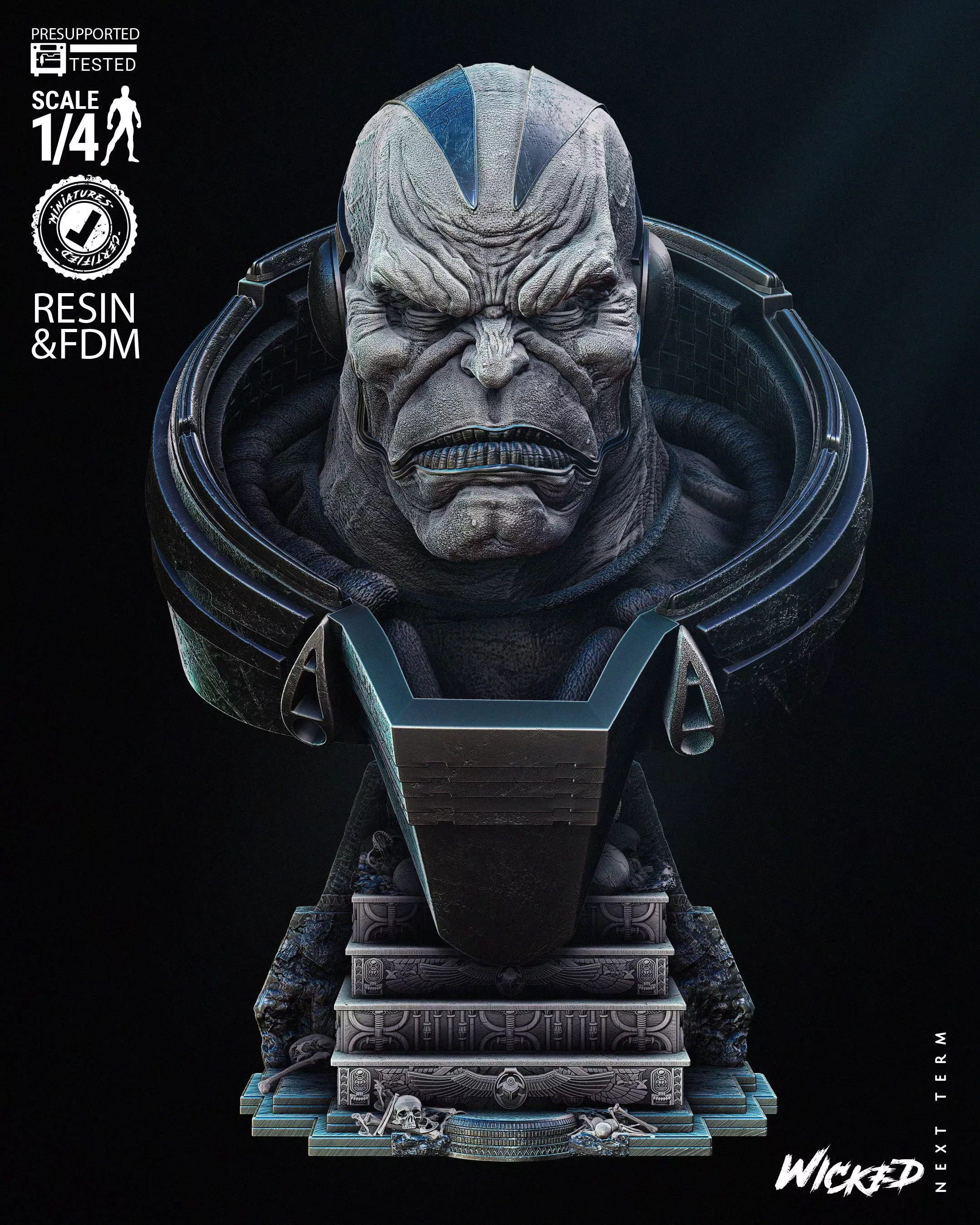 Wicked Marvel Apocalypse Portrait Bust Tested for 3D Printing 3D print model_0