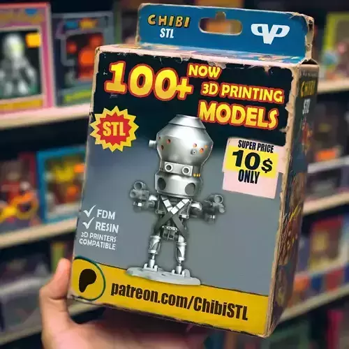 IG-11 Chibi STL for 3D Printing ChibiSTL 3DXM 3D print model