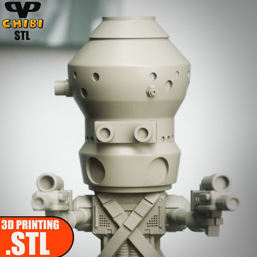IG-11 Chibi STL for 3D Printing ChibiSTL 3DXM 3D print model_4